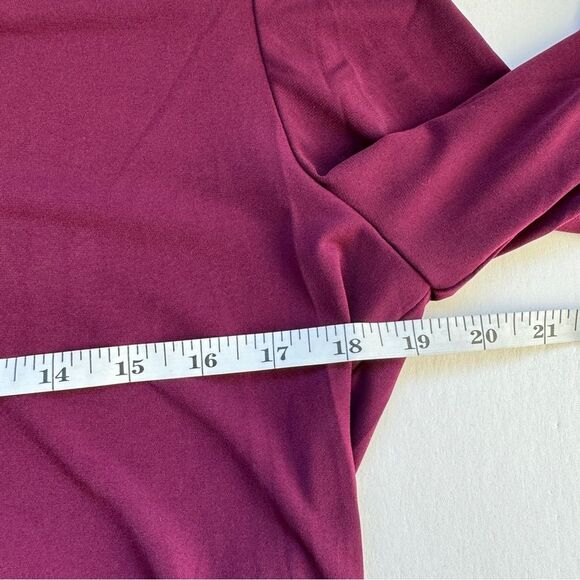 Karl Lagerfeld Magenta Contrast Trim Pintuck Blouse Size Medium NWT - Picture 6 of 9